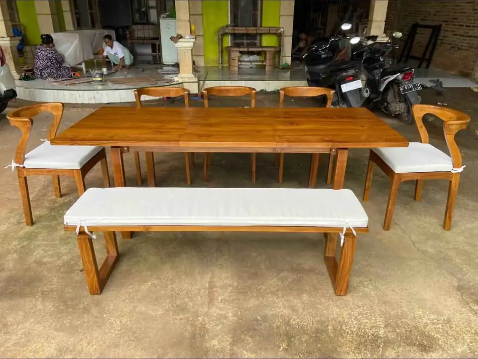 Meja makan elegan luxury furniture custom