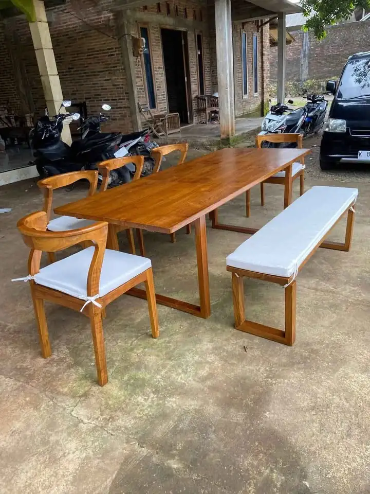 Meja makan elegan luxury furniture custom