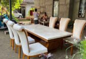 Meja makan elegan luxury furniture custom