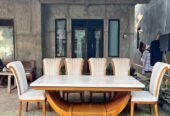 Meja makan elegan luxury furniture custom