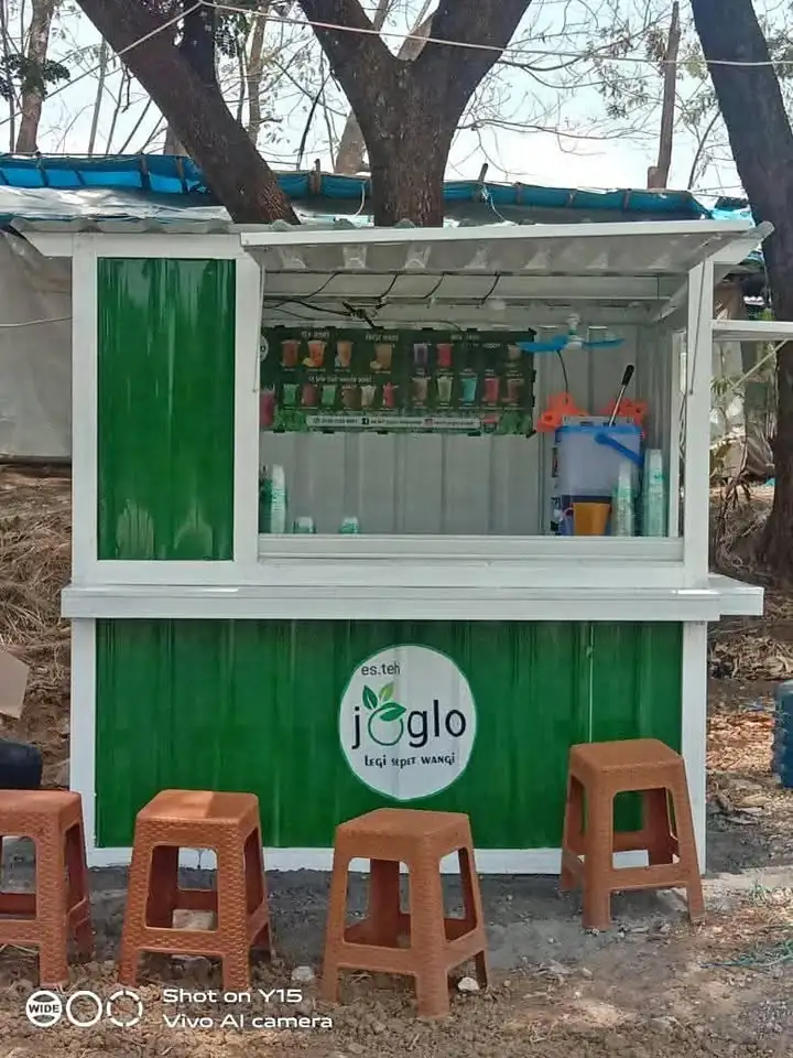 Booth kontainer(gerobak es teh)