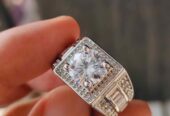 Diamond atau Berlian Moissanite 2crt Sudah Sertifikat GRA Ring Perak 9