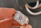 Diamond atau Berlian Moissanite 2crt Sudah Sertifikat GRA Ring Perak 9