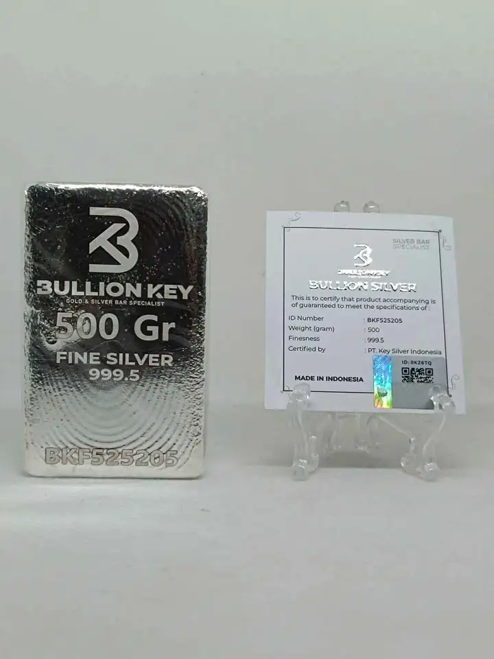 Logam Mulia Perak Batangan Murni 999 Bullion Key Silver