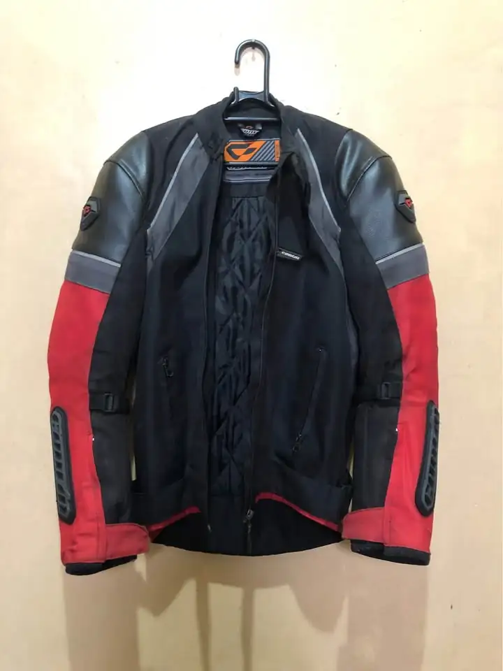 Jaket Bikers merk CONTIN (redblack)