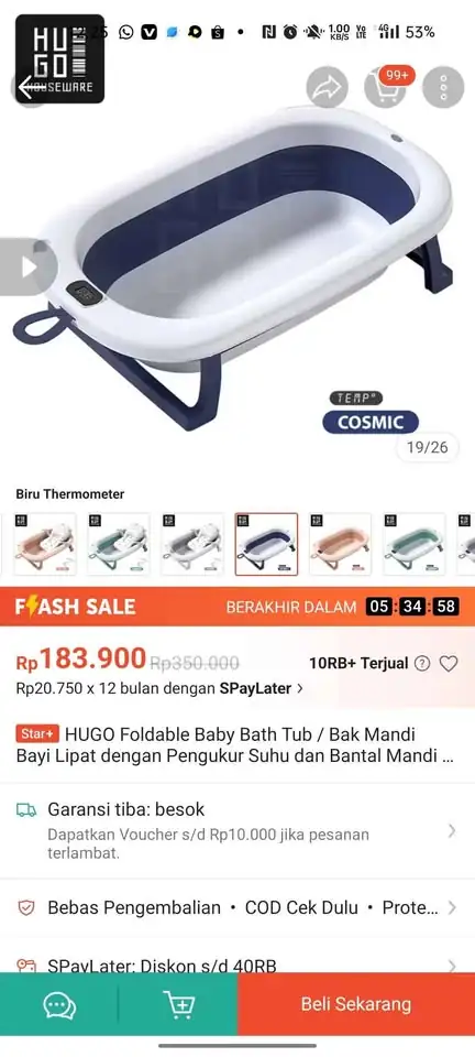 DIJUAL, BAK MANDI SUHU MERK “HUGO”