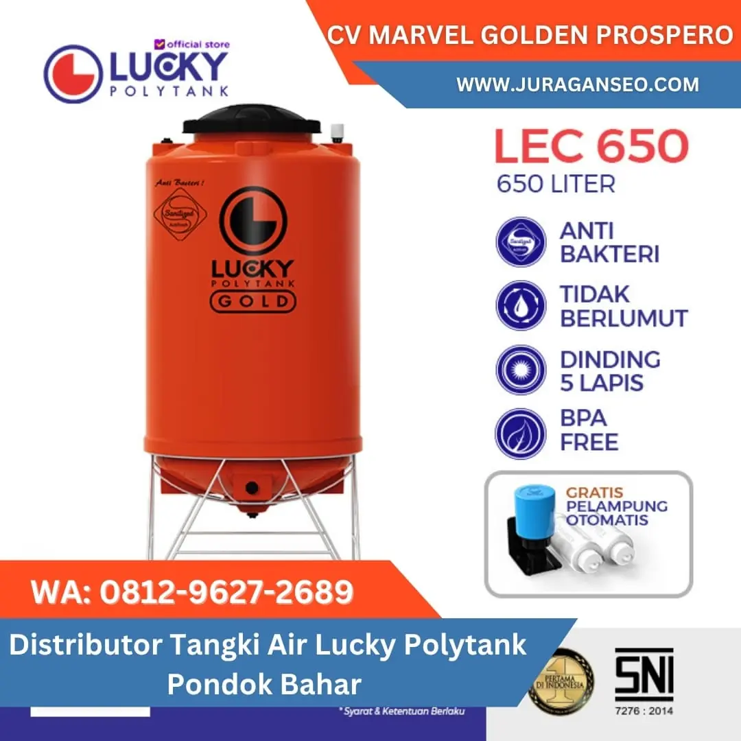 AWET! Distributor Tangki Air Lucky Polytank Pondok