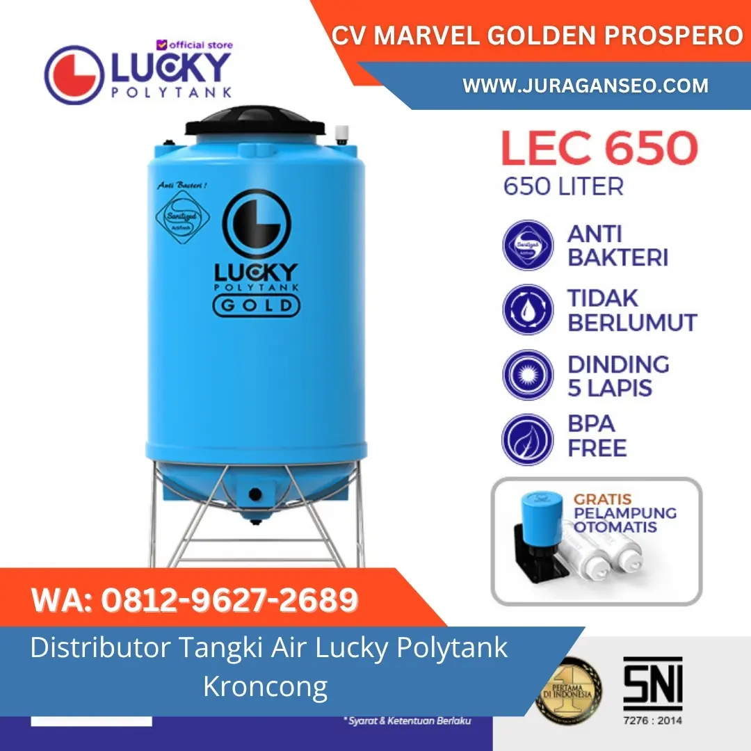 TERJAMIN! Distributor Tangki Air Lucky Polytank Kro
