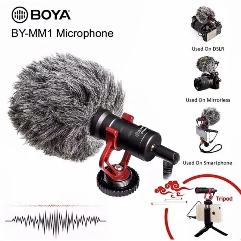 Microphone Mic Mikrofon Shotgun Support Handphone