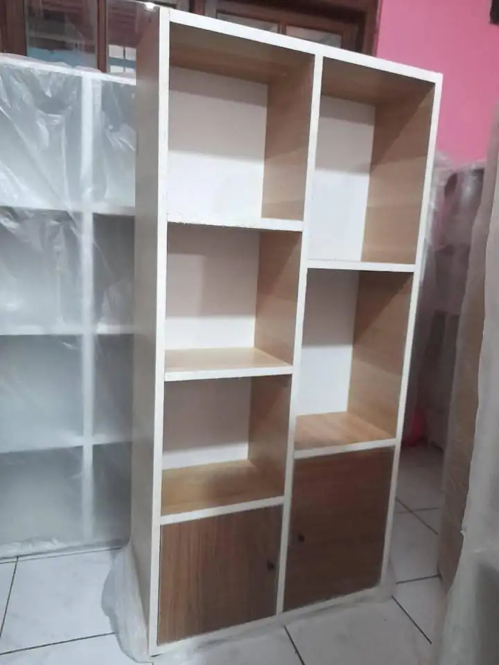 Rak buku bahan mdf