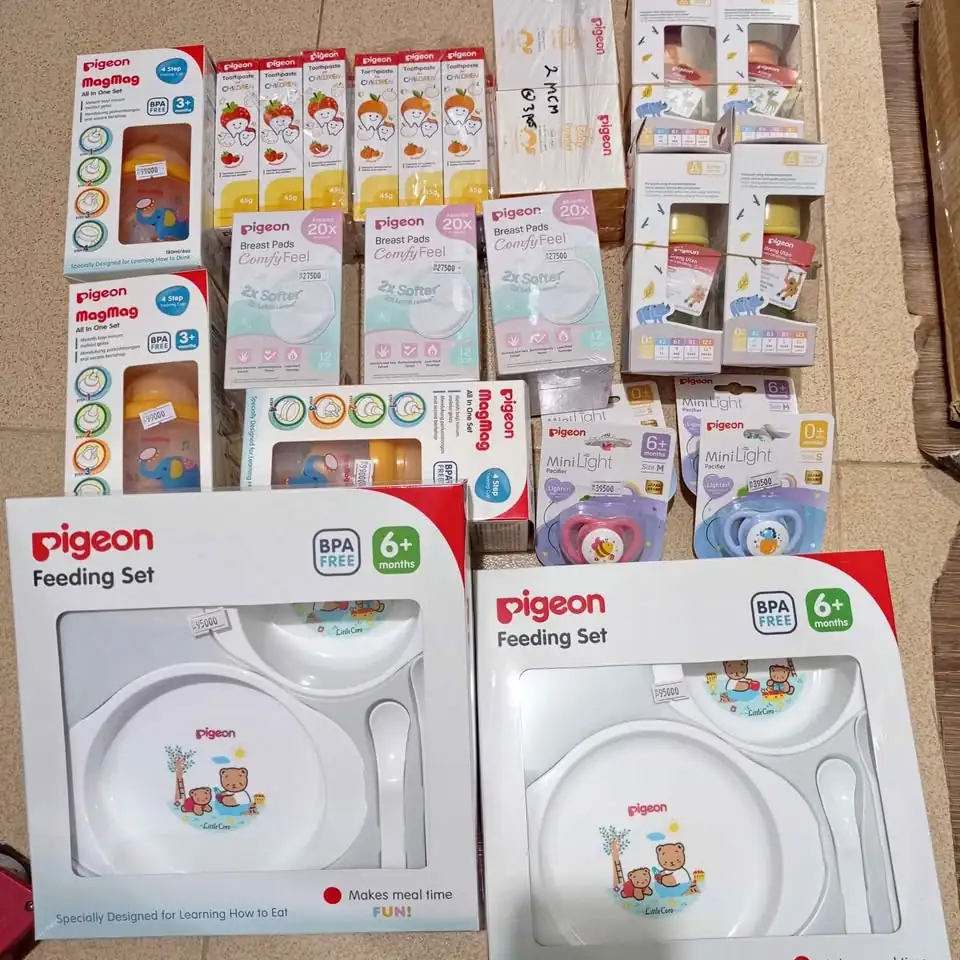 Pigeon botol dot minum feeding set pasta gigi bayi anak cod