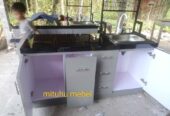 Meja dapur plus wastafel kran dan rak piring