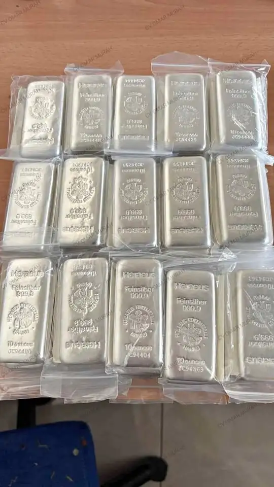 Jual Perak Batangan 1oz/10oz/250gr/1kg