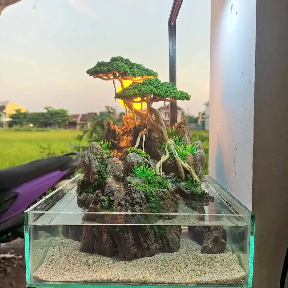 Paludarium diorama penghias ruangan