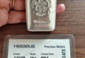 Perak Batangan 10Oz (311gr) Heraeus