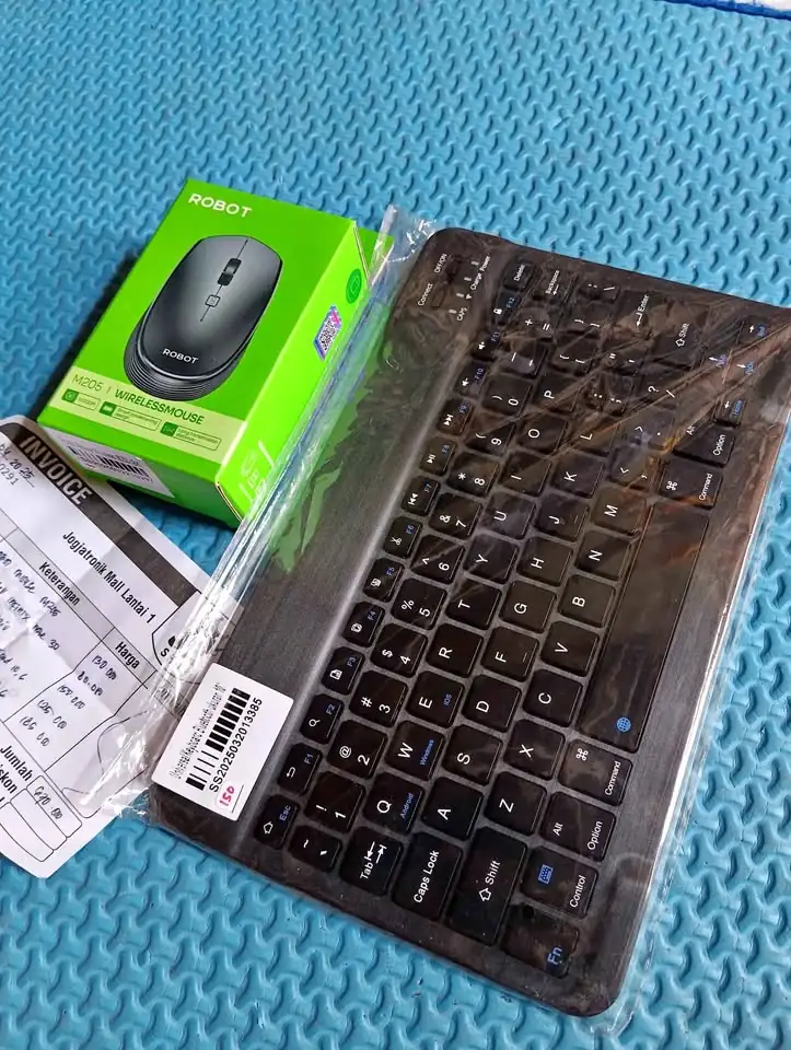 Mouse Robot M205 dan Keyboard Bluetooth Slim
