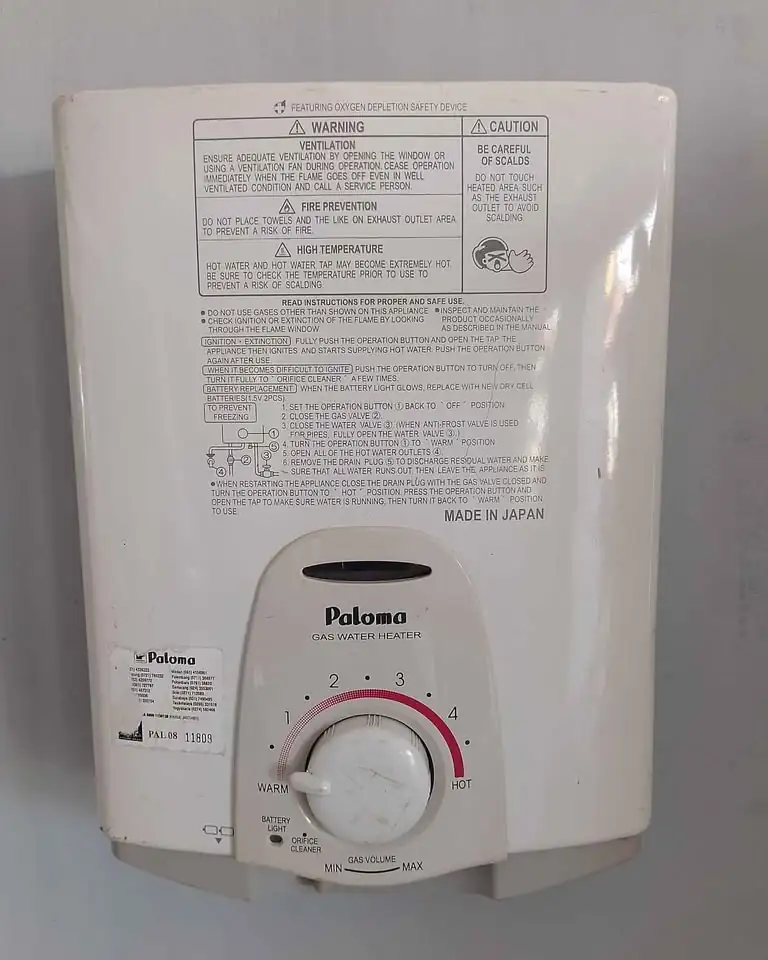 Paloma gas water heater