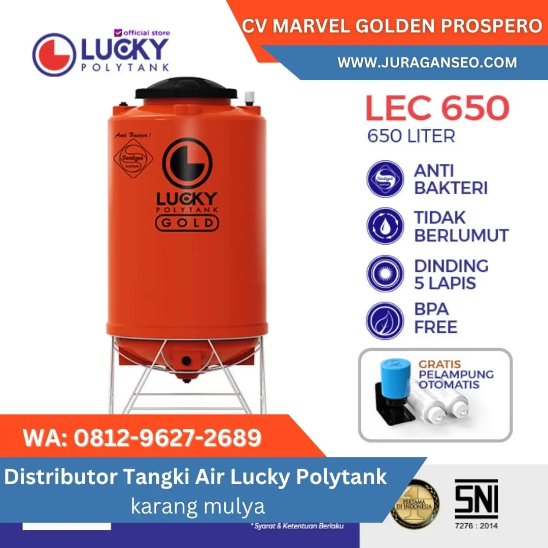 YUK ORDER! Distributor Tangki Air Lucky Polytank