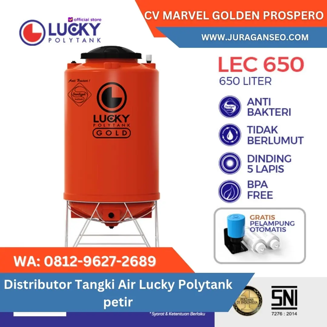 AWET! Distributor Tangki Air Lucky Polytank Petir