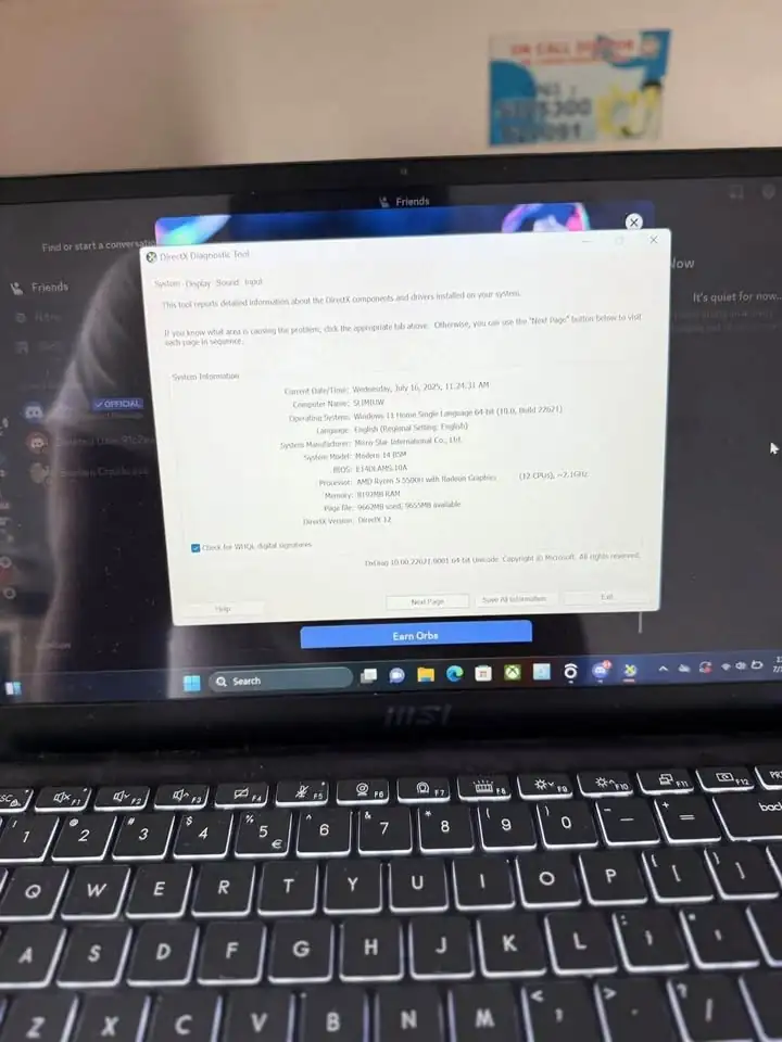 laptop msi modern 14 mulus