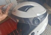 BU DijuaL Helm Halfface Zeus ZS 610 warna putih double visor originaL