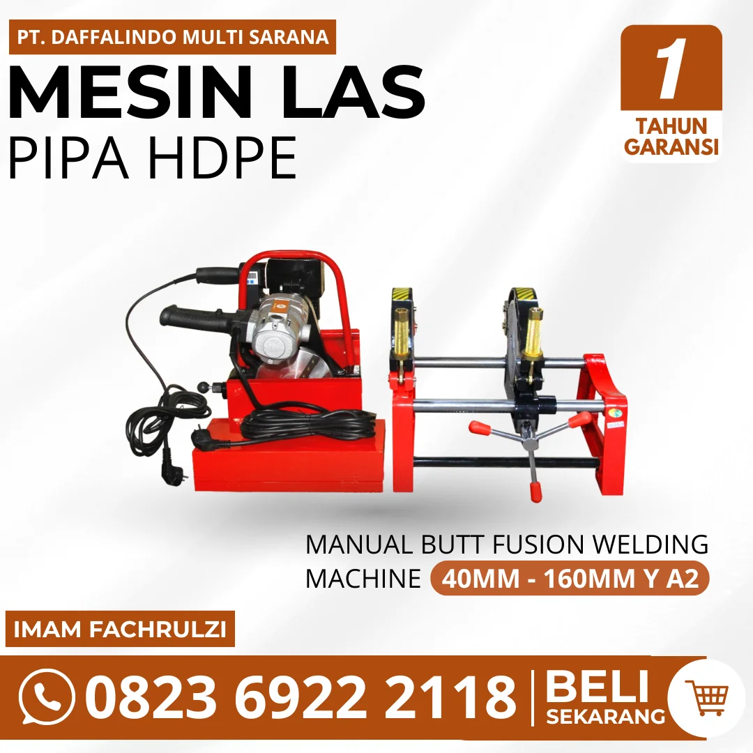 Mesin Pemanas Pipa Hdpe Type Y SHDS 160mm A2