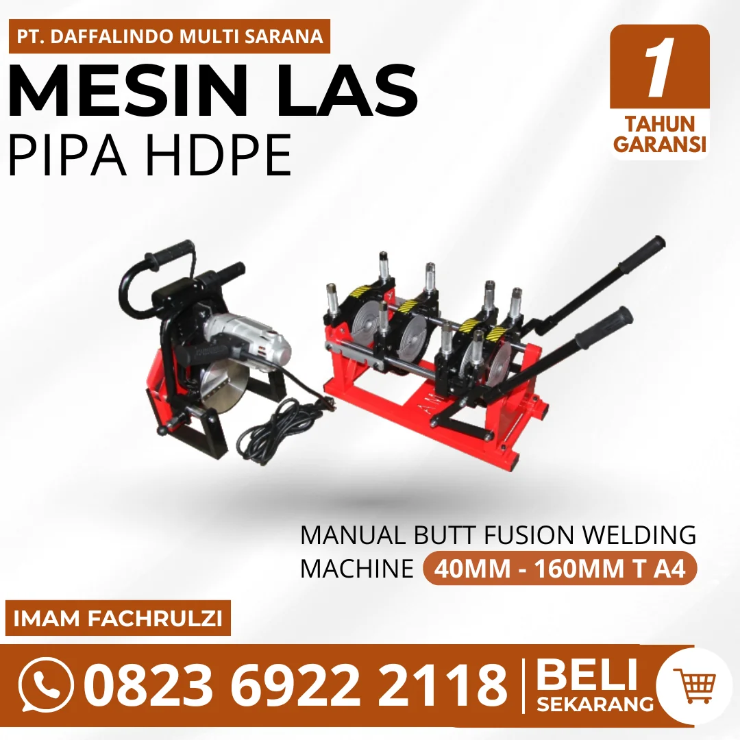 Distributor Mesin Murah Penyambung Pipa Hdpe Type Y 4 Clamp