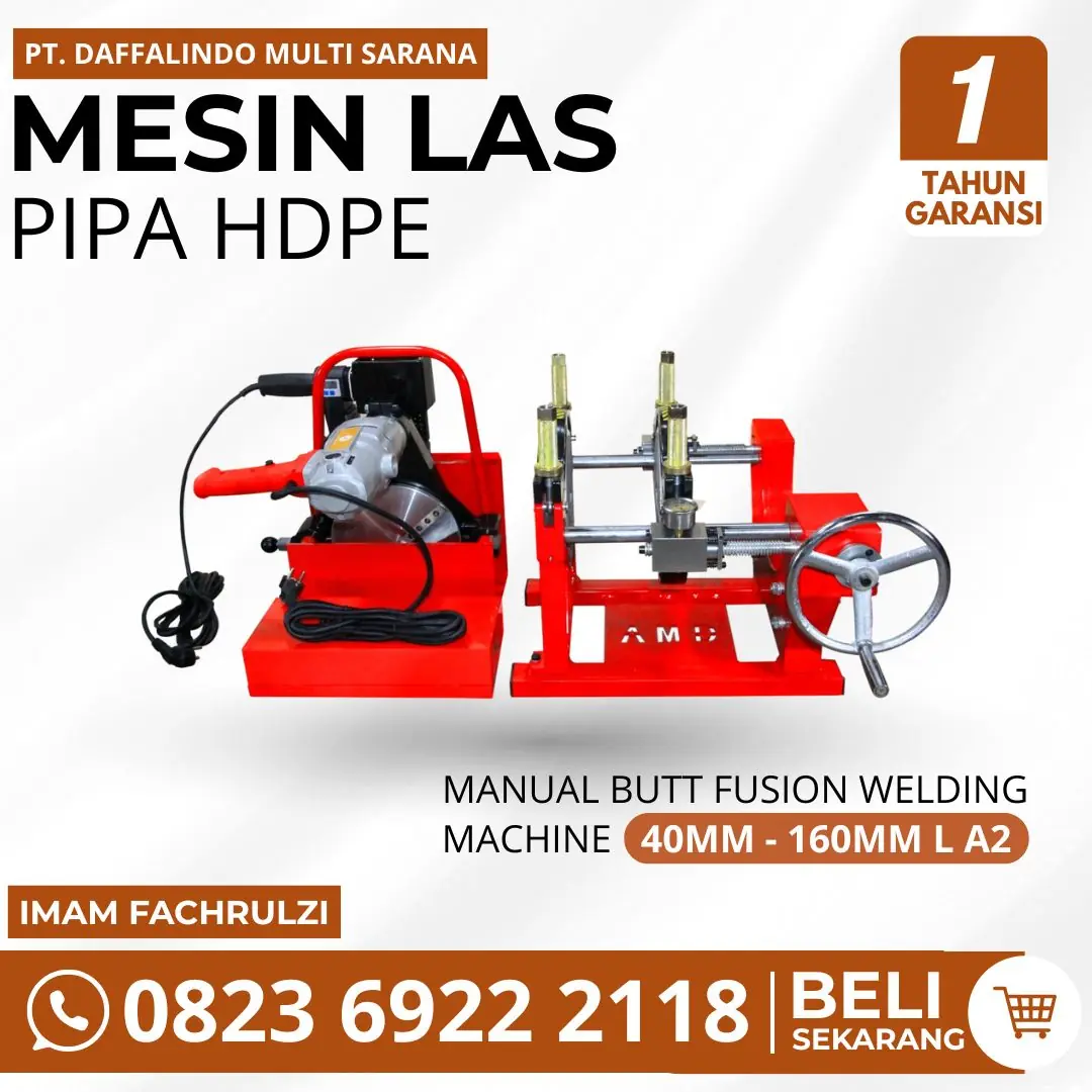 Mesin Press Pipa Hdpe Berkualiats Type L Manual SHDS 160mm A2