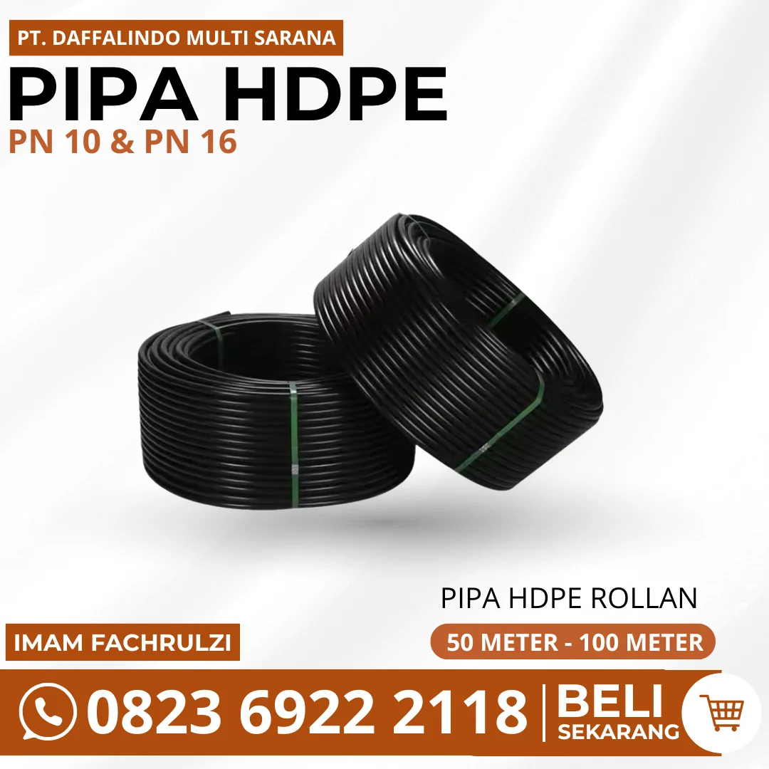 Pusat Pipa Hdpe PIPA 1 ¼ INCH 40mm Pipa Rollan 100 Meter