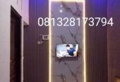 Wpc panel bedrop tv Rp650