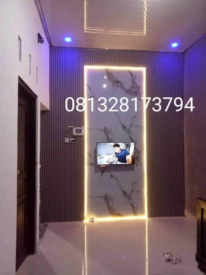 Wpc panel bedrop tv Rp650