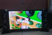 Tv led Polytron + speaker tower 32 inch . Barang segel. Garansi