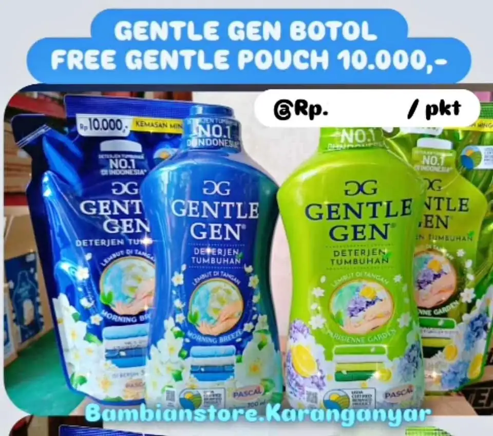 PAKET DETERGEN GENTLE GEN SOSOFT Rp14.000