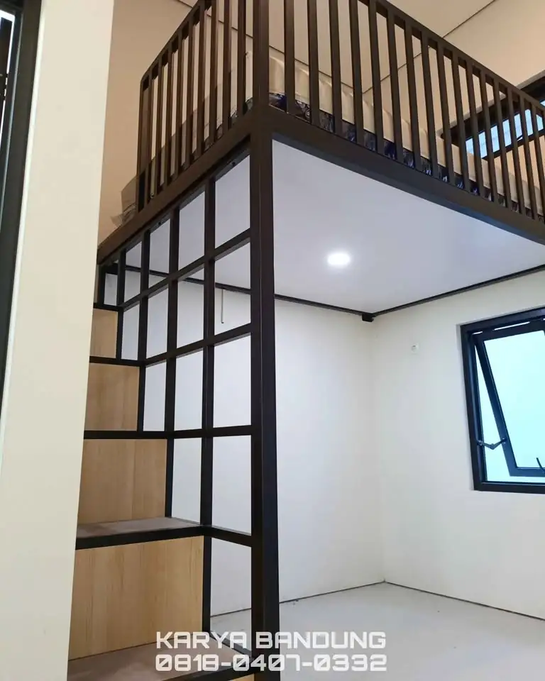 Mezzanine Indoor kamar balkon tambahan Minimalis Jogja free Design 3D
