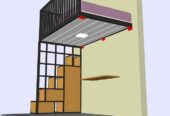 Mezzanine Indoor kamar balkon tambahan Minimalis Jogja free Design 3D