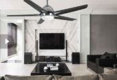 Lampu hias new kipas+ lampu LED+ remote ukuran 54 inch, elegan mewaah.