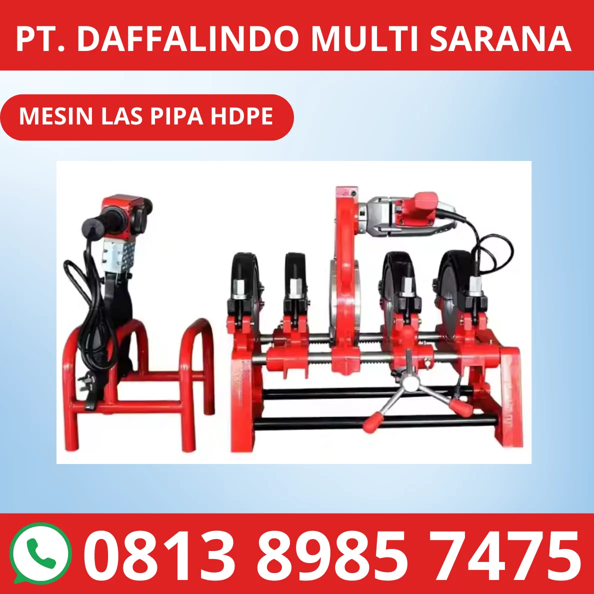 Jual Mesin Las Pipa Hdpe 200mm Manual SHDS – Ready Stok di Jakarta
