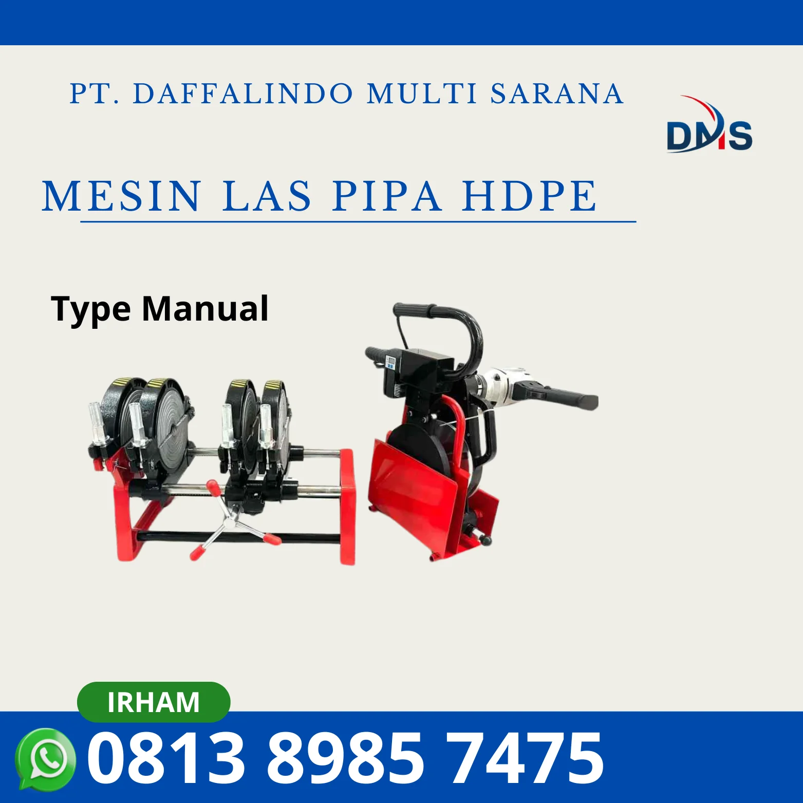 Mesin Las Pipa Hdpe 200mm Manual 4 Clamp