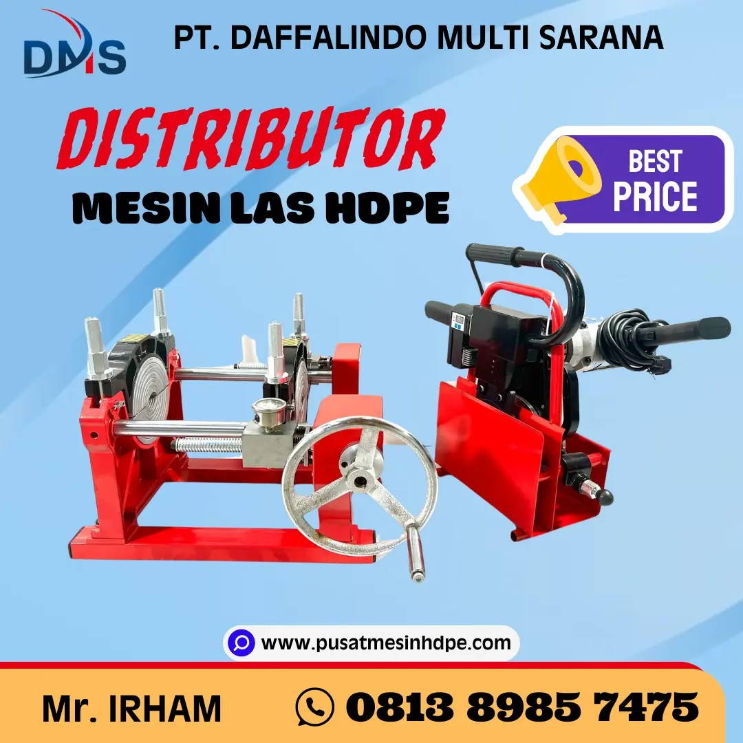 Mesin Las Pipa Hdpe 160mm Manual 2 Clamp – Stok Ready