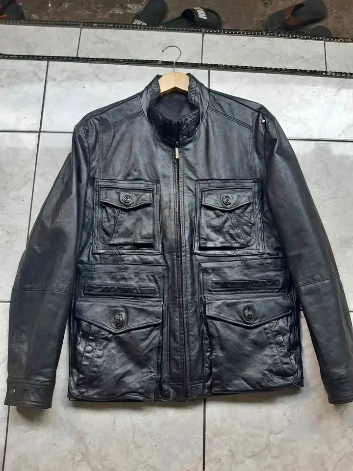 Jaket kulit tracker kantong 4