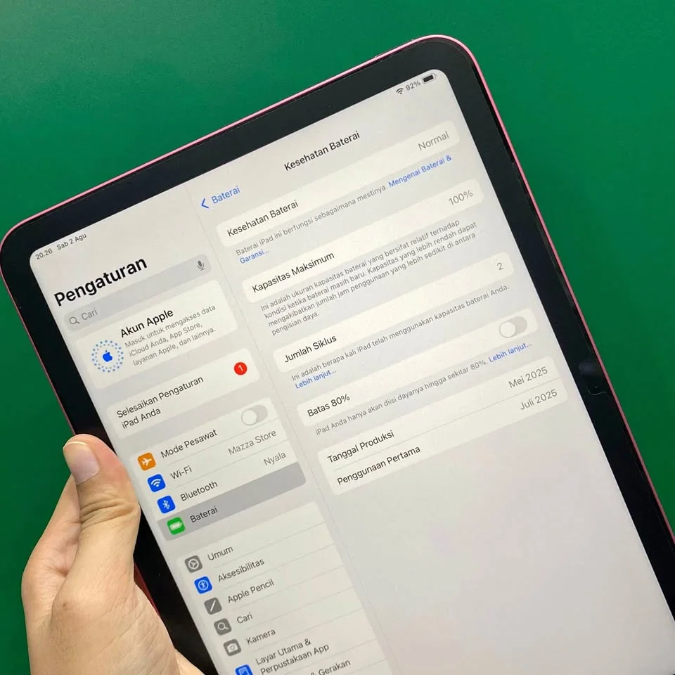 Ipad Gen 11 (A16) 128gb ibox second Like New Cc 2x