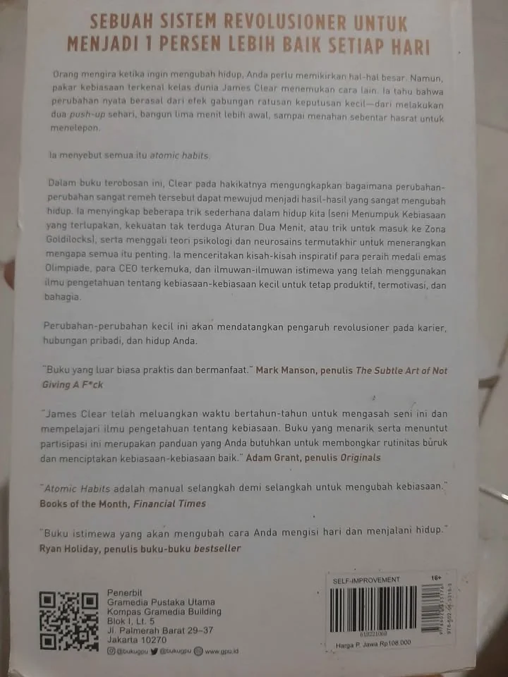 Buku Bekas / Buku Second / Atomic Habits by James Clear