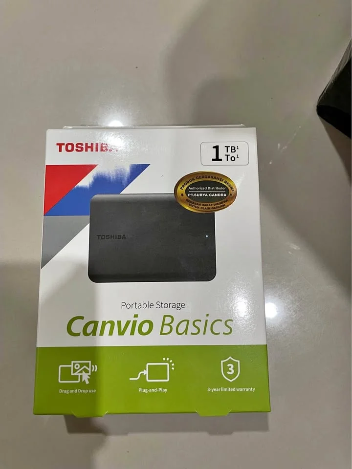 Harddisk Toshiba Canvio Basics 1TB (Baru)