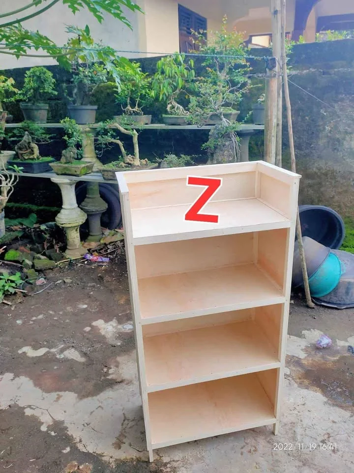 Jual Rak serbaguna+rak buku+rak baju+rak warung+rak helm Bahan Kayu