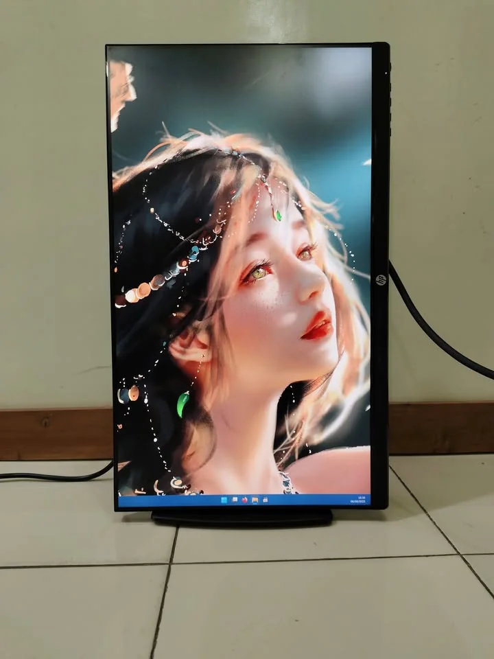 Monitor HP Led wide 24 inch frameless hdmi bisa potrait