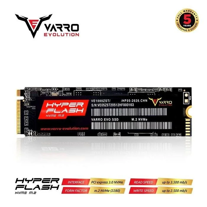SSD VARRO HYPER FLASH NVME 128, 256, 512 GB