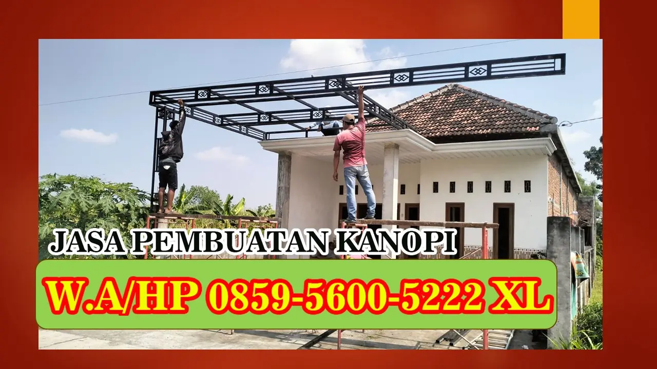 jasa pasang kanopi baja ringan per meter Sidoarjo