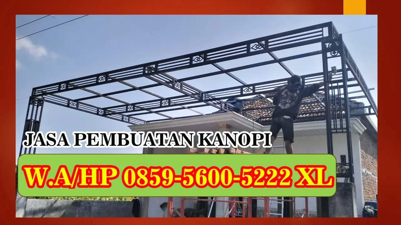 jasa pasang kanopi besi hollow Sidoarjo