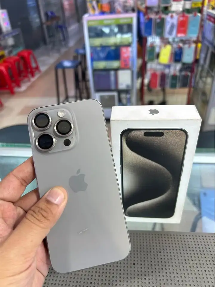 IPHONE 15 PRO 128 IBOX (Natural Titanium) Mulus Like New😍 Joss