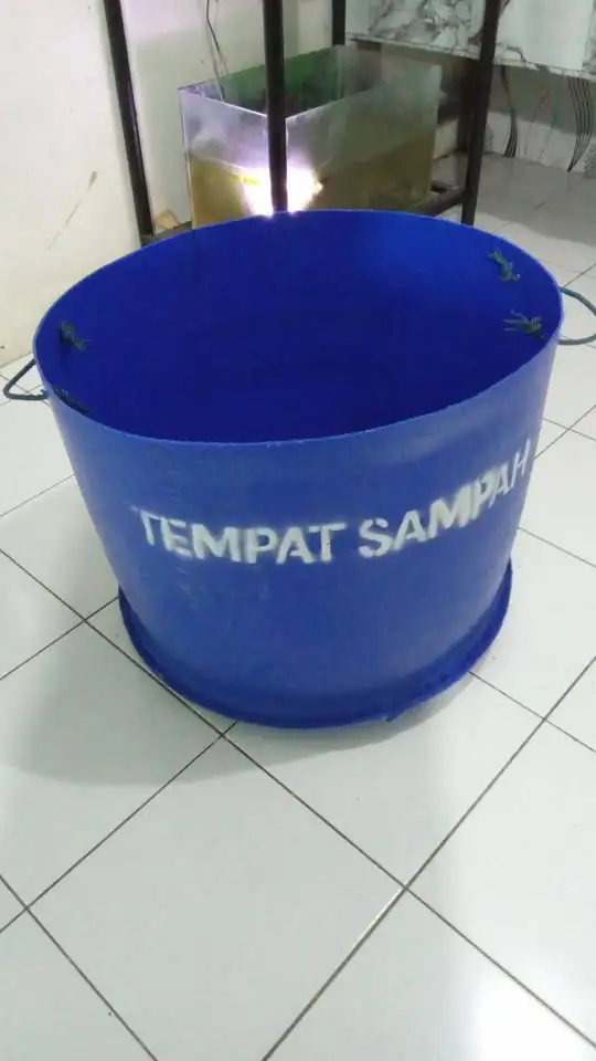 Tong sampah drum polymer / plastik tebal